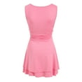 thumbnail image 6 of GEWSEY Womens Square Neck Party Dress Ruffle Hem Ruched Waist Short Mini Dresses Pink, L, 6 of 8