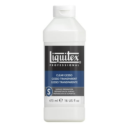 Liquitex Gesso - Liquitex Professional Clear Gesso Surface Prep Medium, 16-oz