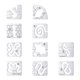 thumbnail image 1 of Plantilla De Acolchado De Movimiento Libre, Herramientas De Medición Alienígenas Acrílicas Huecas, Regla De Acolchado Para Máquina De Coser Yuarrent HA035054-00, 1 of 6
