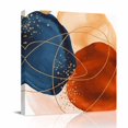 thumbnail image 2 of Canvas Wall Art Red Blue Navy Canvas Art Print Color Block Gold Line Abstraction Art Pictures Wall Decor for Living Room Bedroom Artwork Decorations Stretched Framed Ready to Hang 10"x10", 2 of 9