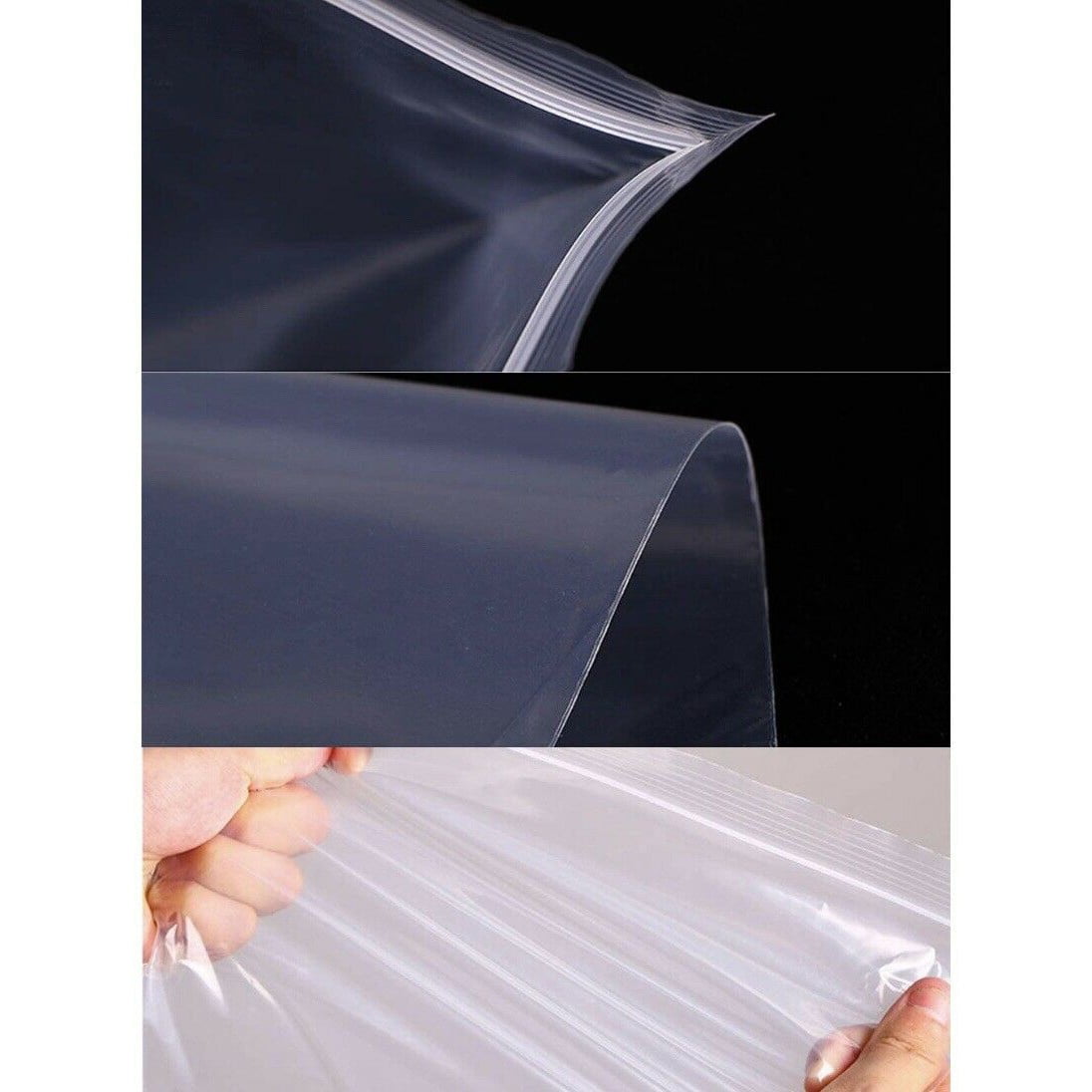 100Small Clear Plastic Bags Baggy Grip Self Seal Resealable Zip Lock Plastic Wzm 