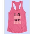 thumbnail image 3 of Love Slogan. Racerback Tank Women -Image by Shutterstock, Female Large, 3 of 4