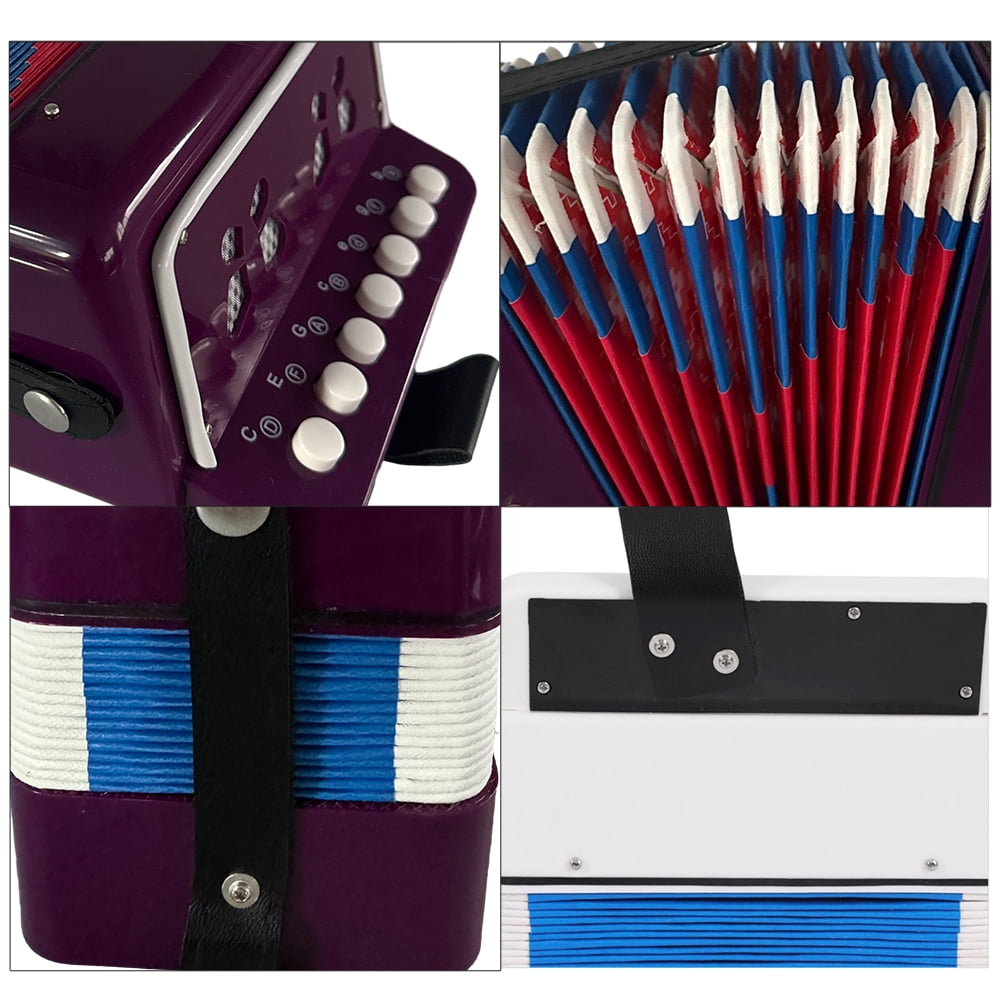 Nishore Accordion,Musical Button Hand-eye Abs Material Musical 7-key Abs Material Dsfen Buzhi Rusuo Siuke