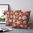 thumbnail image 2 of Pillow Covers 20x20 Set of 2, Starfish Red Coastal Throw Pillow Covers Decorative Couch Cushion Cover, Summer Nautical Shell Beach Microfiber Soft Square Pillowcases for Bedroom Living Room Sofa, 2 of 9