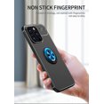 thumbnail image 5 of Design en Caoutchouc Souple Premium avec Support Anneau en Métal - Étui Résistante aux Rayures pour Iphone 12 Pro - Antichoc, Antidérapant, Protection Complète, Prise Confortable, 5 of 5
