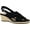 Black Suede, variant on Bella Vita Nadette II Espadrille Wedge Sling Back Sandals (Women)