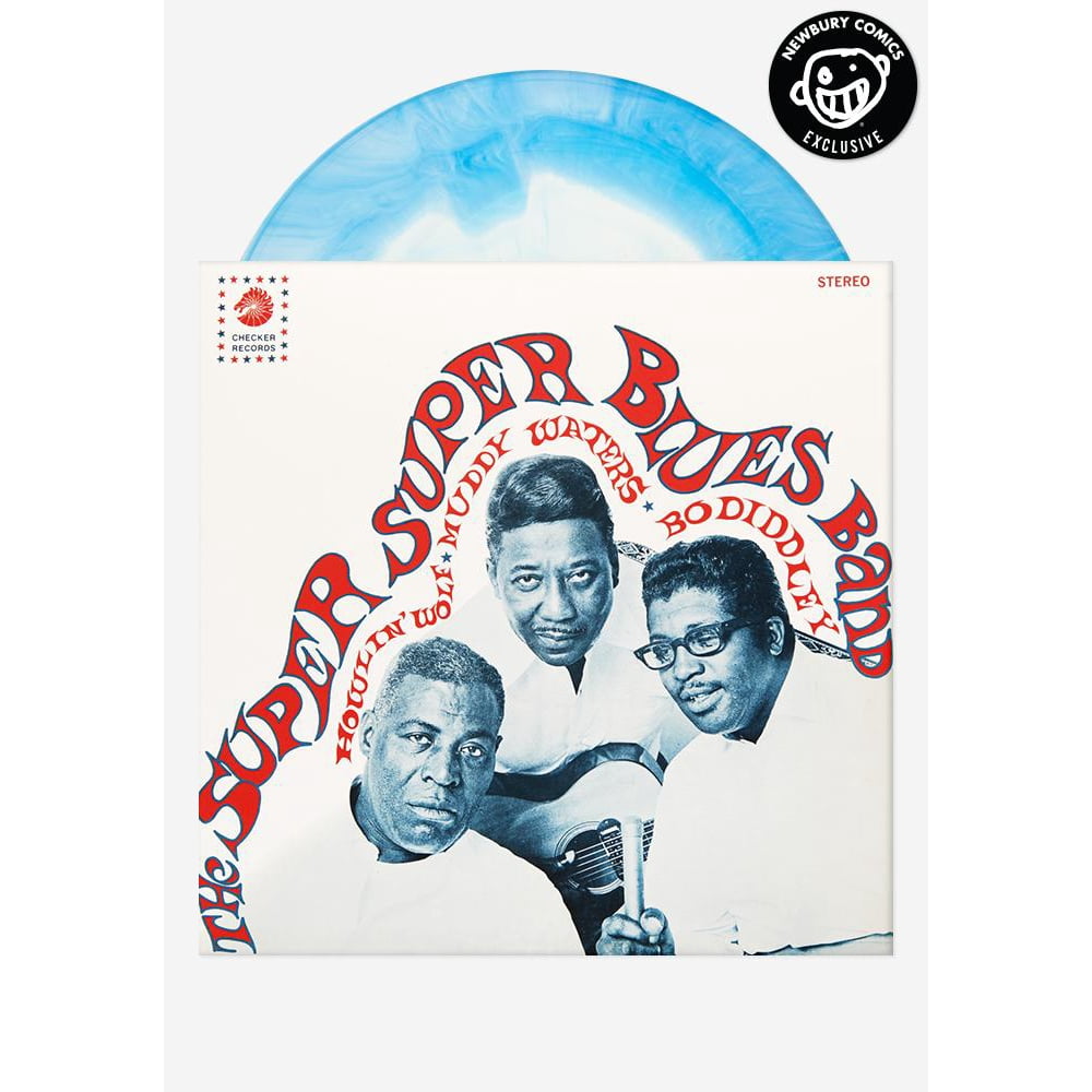 HOWLIN' WOLF, MUDDY WATERS & BO DIDDLEY The Super Super Blues Band Blue & White Starburst LP