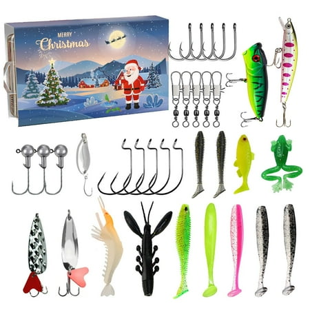 TrendTide Fishing Tackle Including Crankbaits Spinnerbaits Topwater Tackle Box And More Fishing Gear Kit Set