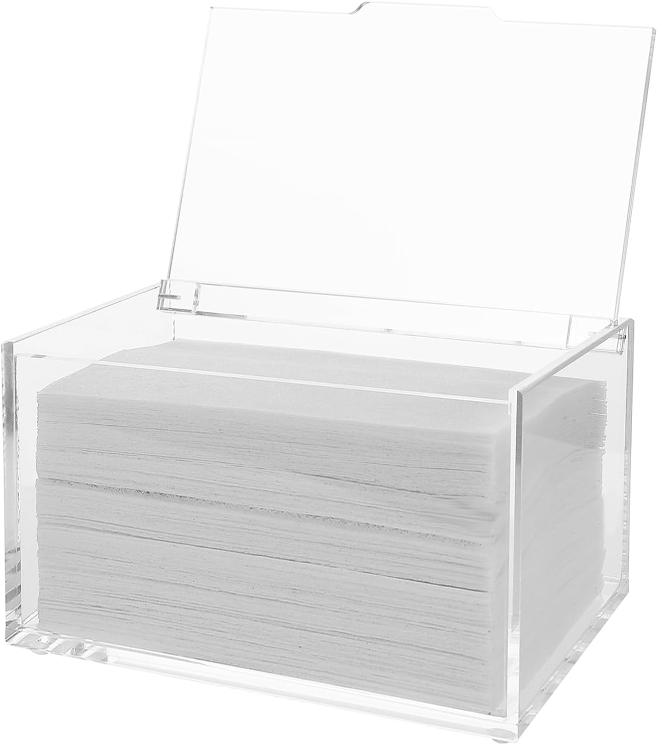 RGHJAR-Thick Acrylic Dryer Sheet Holder Clear Container for Laundry Room Organize and Storage, Dispenser for Dryer Sheets, Fabric Softener, Large