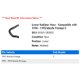 thumbnail image 2 of Lower Radiator Hose - Compatible with 1990 - 1995 Mazda Protege S 1991 1992 1993 1994, 2 of 2