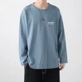 thumbnail image 2 of Camisetas para hombre, sudaderas tipo pulóver, tops verdes holgados, ropa masculina con citas estampadas, manga larga, tendencias de moda Harajuku 2024 a granel, 2 of 5