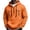 Orange #0271, variant on Mens Pullover Hoodie Fleece Sweatshirt Chest Zip Pockets Kangaroo Pocket Casual Hooded Top