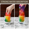 thumbnail image 4 of 2 Pcs Funny Kitchen Towels,Colorful Rainbow Tie Dye Spiral Pattern Microfiber Dish Towels,Kitchen Tea Towels,Kitchen Towel Set (18" X 26"), 4 of 7
