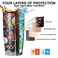 thumbnail image 7 of 20oz Tumblers Fall Pumpkins Leaves Pattern Stainless Steel Vacuum Insulated Double Wall Travel Tumbler Cups Mug with Lid and Straw,Cleaning Brush for Cold & Hot Drinks, 7 of 7
