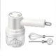 thumbnail image 1 of Two-in-one white egg beater + mixing cup + stainless steel handheld electric egg beater household small whisk, 1 of 4