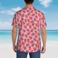 thumbnail image 4 of Fotbe Strawberry Camisa Hawaiana para Hombre Unisex – Camisa Casual de Verano con Botones de Manga Corta de Algodón y Lino,Medium, 4 of 7