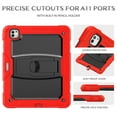 thumbnail image 7 of FJLBDE Case for iPad Pro 13 Inch (M5/M4) 2025/2024, Rugged Shockproof Tablet Cases Cover with Kickstand Shoulder Strap, Red, 7 of 7