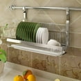 thumbnail image 4 of Wall-Mounted Dish Rack, Foldable Dish Drying Rack, Scientific Spacing, For Kitchen And Bathrooms, Easy To Clean, Space-Saving Hooks, 1PCS, 4 of 5