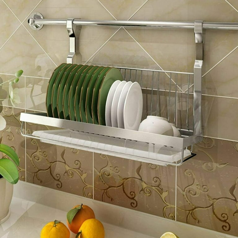 Wall-Mounted Dish Rack, Foldable Dish Drying Rack, Scientific