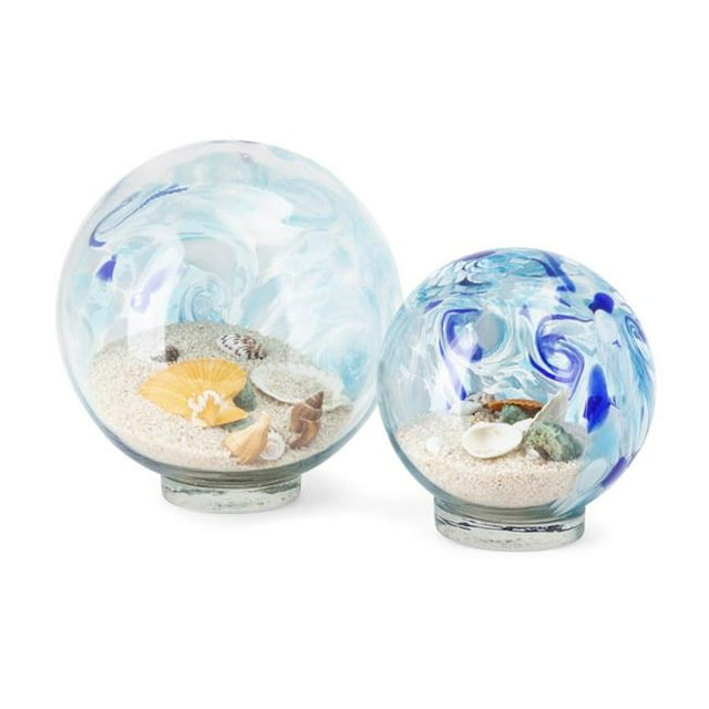 IMAX 48220-2 Globes en Verre d'Art Adams - Lot de 2
