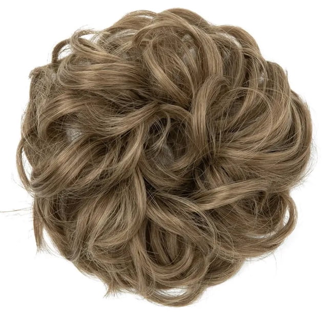 XmhyTop Chignon Désordonné Pièce de Cheveux Ondulés avec Bande Élastique Chouchous Queue de Cheval Chignon Extensible