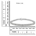 thumbnail image 6 of .925 Sterling Silver 1.0 Cttw Diamond Square Frame Miracle-Set Tennis Bracelet (I-J Color, I3 Clarity) - 7", 6 of 8