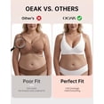 thumbnail image 4 of Bra OEAK para mujer, inalámbrico, cómodo, de apoyo, color blanco S, 4 of 8
