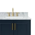 thumbnail image 4 of Ariel Stafford 43 Inch Single Right Offset Rectangle Sink Vanity With Carrara White Marble Countertop W/0.75" Edge In Midnight Blue, 4 of 11