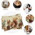 thumbnail image 6 of Squirrel Placemats Set of 4, 12 x 18 Inch Decorative Place Mats for Dining Table Decor, Linen Washable Table Mats for Kitchen Outdoor Party Home Decor, 6 of 6