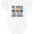 thumbnail image 3 of Inktastic My Uncle Still Plays with Trains Boys or Girls Baby Bodysuit, 3 of 5