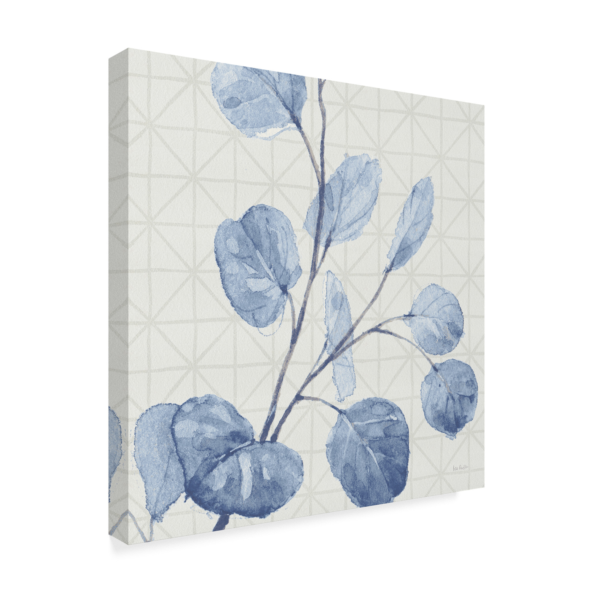 Trademark Fine Art 'Mixed Greens LI Blue' Canvas Art by Lisa Audit