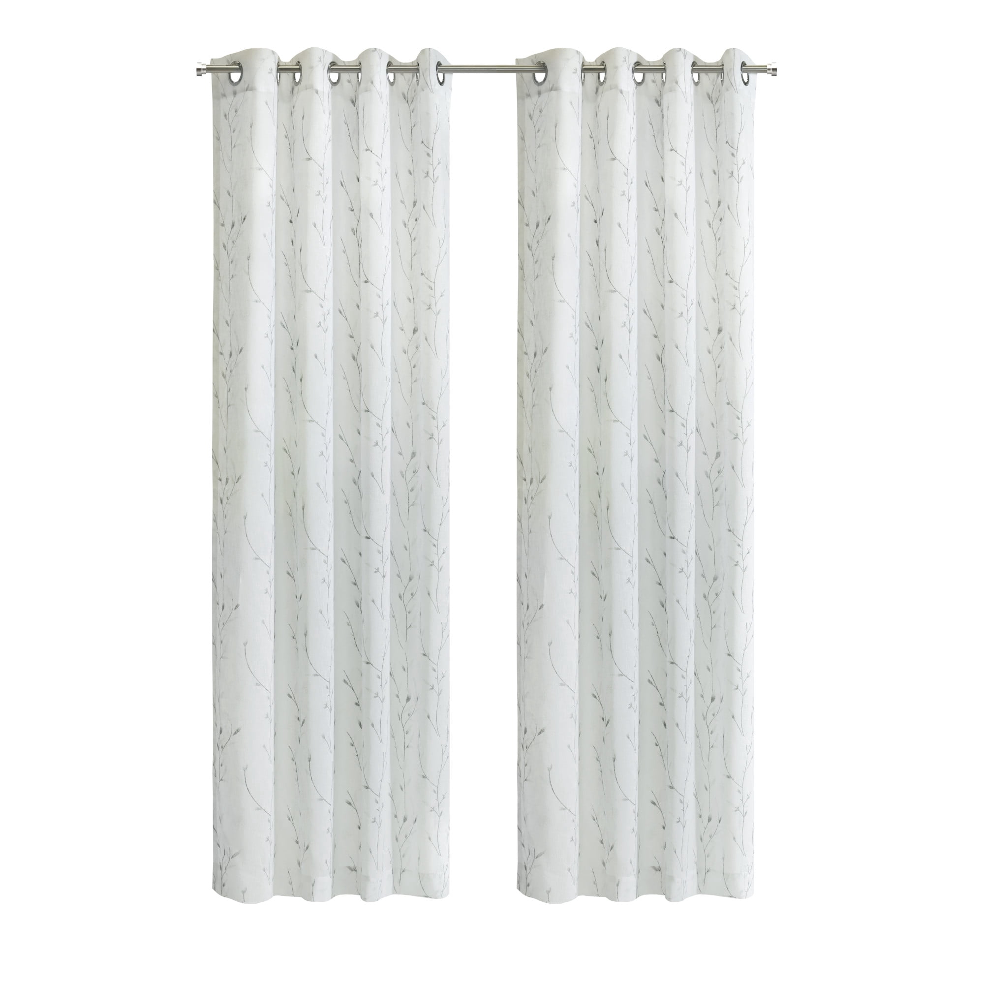 Loft Living Iyo Light Filtering Grommet Indoor Curtain 52 x 84 in White