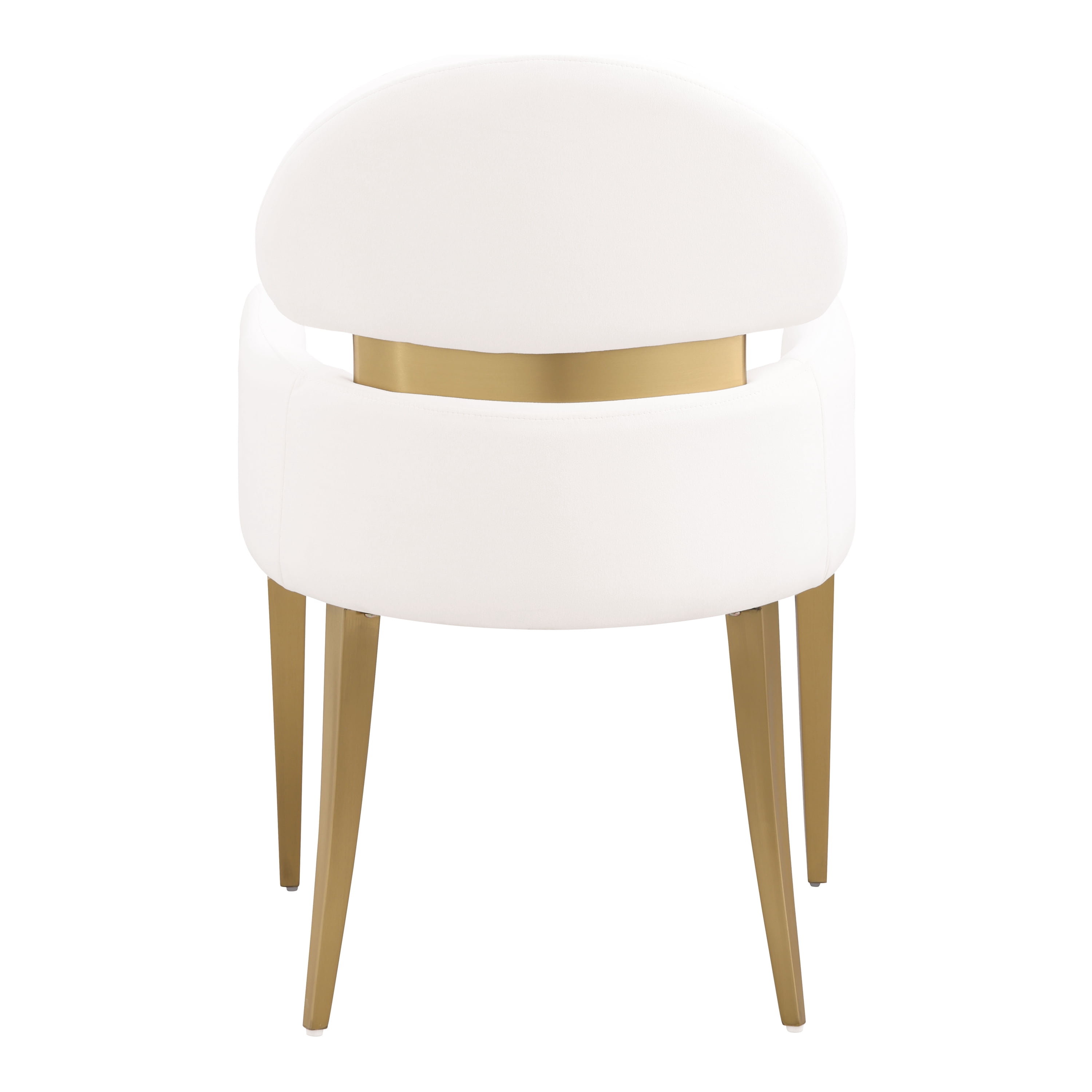 Furniture of America Amia Modern Upholstered Dining Chairs, White (Set of 2)