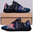 thumbnail image 3 of Merry ChriStas Y'all American flag Shoes Sneakers for Women Men Black Size 11, 3 of 7