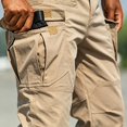 thumbnail image 5 of Men's Stretch Tactical Pants, Lightweight Water Resistant Ripstop Cargo Pants with Multi Pockets Casual Outdoor Work Hiking Pants (No Belt) for Travel, 5 of 9