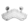 thumbnail image 2 of White Plastic Corner Shower Shelf | No Drill Bathroom Storage Organizer | 11.22X11.22X2.17In Suction Cup Shampoo & Body Wash Holder | 1-Piece Wall Mounted Box, 2 of 6