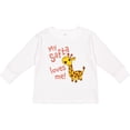 thumbnail image 3 of Inktastic My Safta Loves me- cute giraffe Boys or Girls Long Sleeve Toddler T-Shirt, 3 of 5