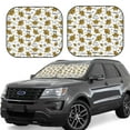 thumbnail image 2 of Bingfone Hohey Bee Golden2 Windshield Sun Shade 2-Piece Foldable Car Front Window Sunshade for Most Sedans SUV Truck-Medium, 2 of 7