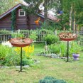 thumbnail image 3 of PRETXORVE Bird Feeder, Metal Iron Hummingbird Feeder Garden Patio Bird Tableware and Birdbath Outdoor Decorative Crafts, 3 of 8