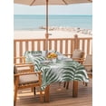 thumbnail image 2 of Outdoor Tablecloth with Umbrella Hole for Patio/Picnic/Party/Camping, Green Palm Leaves Waterproof Table Cloth Rectangle Table Cover Washable, Summer Botanical Tropical Plants (60"x 102"), 2 of 9