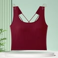 thumbnail image 2 of Camiseta sin mangas con relleno en el pecho para mujer: top corto, capa interior de cintura alta para verano, 2 of 4