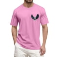 thumbnail image 3 of NAMTYQX Casual Shirts for Men Relaxed Fit Patterns Lightweight Hawaiian Casual Oversized Airoft Short Sleeve Cool Crew Neck Mens T-Shirts Graphic Tees Pink Size XL, 3 of 5