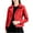 #095-Red, variant on Lightweight Faux Leather Jacket for Women - Sleek Design Long Sleeve Casual Chic Spring Autumn Outerwear with Multiple Sizes