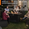 thumbnail image 3 of MRUAKA 8 Pieces Patio Furniture Set with Fire Pit Table, Outdoor Furniture Sectional Rattan Sofa, Patio Couch with Glass Coffee Table for Backyard Garden (Black), 3 of 10