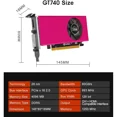 thumbnail image 3 of GTX 740 Graphics Card, 4GB GDDR5 128Bit Games Video Card, PCI Express 2.0, HDMI, VGA, DVI, GPU Graphics Card for PC Computer, 3 of 7