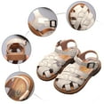 thumbnail image 6 of MEZZALL Girls Sandals Flower Bowknot Wedding Dress Shoes For Toddler Soft Comfortable Everyday Party Casual Dressy Strappy Summer Lightweight Breathable Footwear Birthday / 3-3.5years, 6 of 7