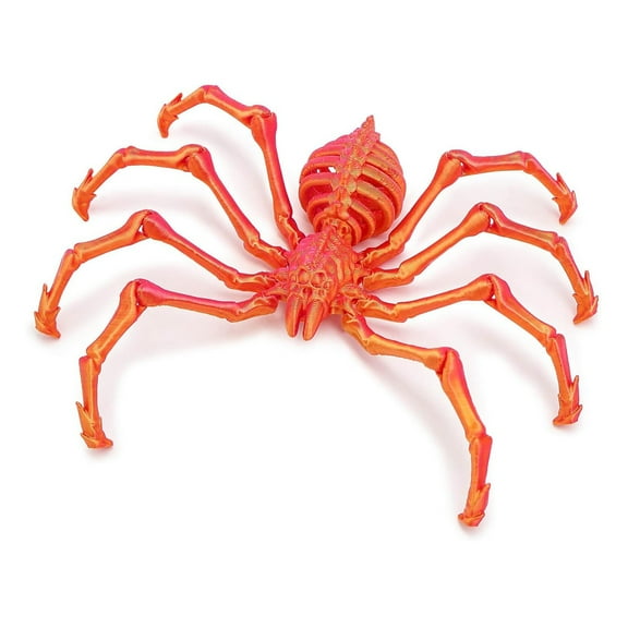 ievspot 3D Printed Spider Figurine with Retractable Legs Movable Joints Halloween Spooky Articulated Spider Desktop Decoration Ornament