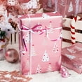 thumbnail image 2 of HOMERAL Christmas Tree Wrapping Paper Roll - Pink Gift Wrap - Perfect for Christmas - 17 Inch X 33 Feet, 2 of 7