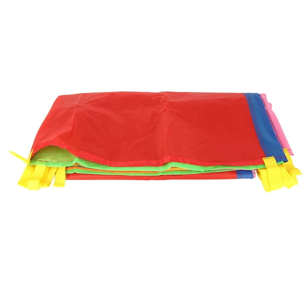 Paracaídas con paraguas arcoíris para niños, juguete de paracaídas arcoíris, juego de carpa cooperativa
