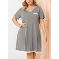 thumbnail image 2 of RoDe Dormir Camisón De Lunares ManCorDe Noche TalGrande PaMujer Gris XL, 2 of 6
